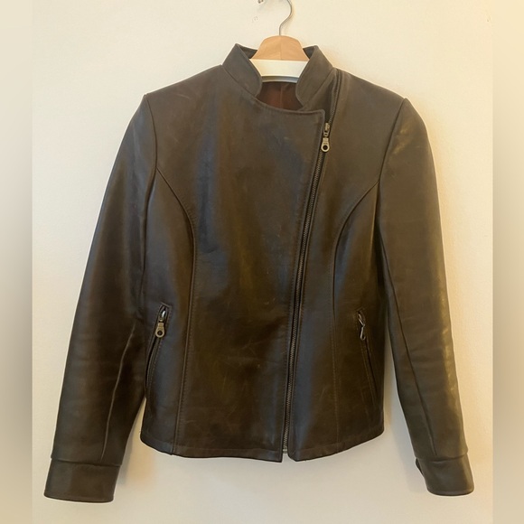 Brown Leather Jacket - Picture 1 of 5